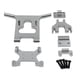 thumbnail image 5 of Accesorios de actualización para coche RC, protección frontal de metal, torre de amortiguación, compatible con Wltoys 124018 Plata, 5 of 9