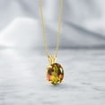 thumbnail image 4 of Gem Stone King 14K Yellow Gold Mango Mystic Topaz Pendant Necklace for Women (4.50 Cttw, Gemstone Birthstone, Oval 11X9MM, With 18 inch Chain), 4 of 4