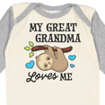 thumbnail image 4 of Inktastic My Great Grandma Loves Me with Sloth and Hearts Boys or Girls Long Sleeve Baby Bodysuit, 4 of 5
