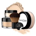 thumbnail image 1 of Kit de 4 piezas de tamaño completo (Feria 1) Maquillaje mineral Base suelta translúcida mate + Brocha Kabuki + Corrector + Polvos fijadores de acabado + Rostro desnudo total SPF 30 Todo tipo de piel, 1 of 3