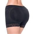 thumbnail image 4 of SAYFUT Women's Removable Padded Butt Lifter Panties Hip Enhancer Underwear Shapewear Lace Boyshort Black/Nude, 4 of 7