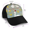thumbnail image 2 of Naloa Cute Farm Birds Adult adjustable Print Baseball Hat, Patchwork curved brim baseball capfor Men and Women, One Size, 2 of 5
