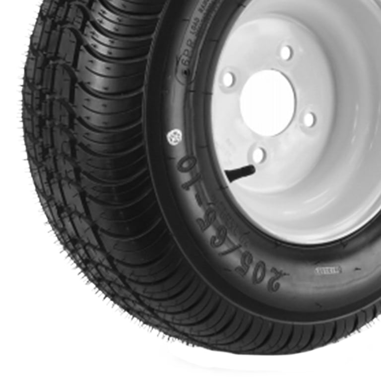 Kenda Loadstar 480/400-8 LRB Trailer Tire, 4-Hole Spoke Wheel