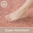 thumbnail image 3 of Junovo Soft Bathroom Rug Runner Absorbent Microfiber Bath Rugs for Bathroom Non Slip Bath Mat for Tub, Shower Floor,24"x72",Pink, 3 of 6