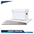 thumbnail image 3 of 5 Pcs Comic Book Storage Comic Book Box Holds 150-175 Comics Collapsible and Stackable Comic Short Box Moistureproof Comic Box, 3 of 8