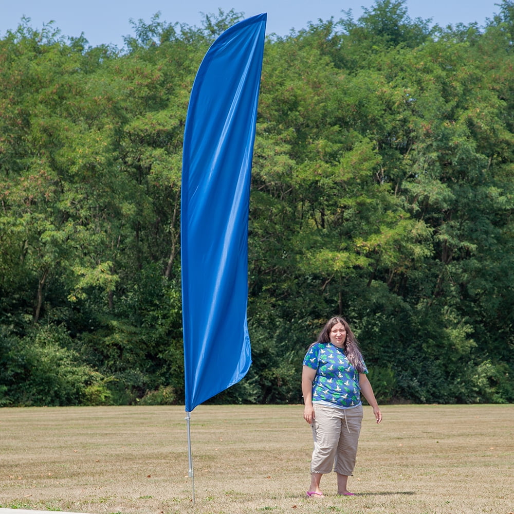 Vispronet Royal Blue Feather Flag, 2.6ft x 11.2ft, Flag Only