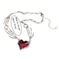 thumbnail image 4 of Dark and Edgy Red Heart Pendant Necklace with Design （1PC）, 4 of 8