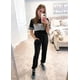 thumbnail image 3 of Conjunto Deportivo PRETTYGARDEN Mujer Dos Piezas Rayado Negro Talle M, 3 of 5