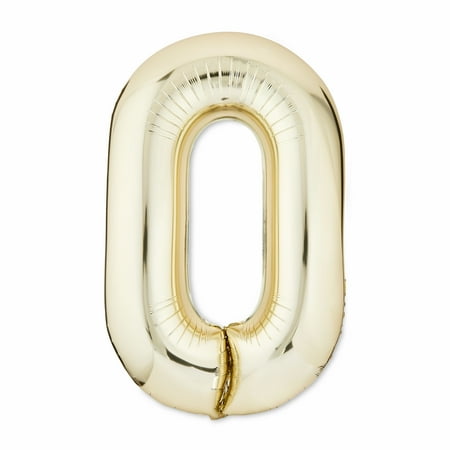 34 Gold Number 0 Foil Balloon by Way To Celebrate 34 Gold Number 0 Foil Balloon by Way To Celebrate