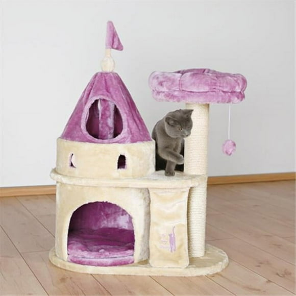 TRIXIE Pet Products 44851 My Kitty Darling Castle - Purple & Beige