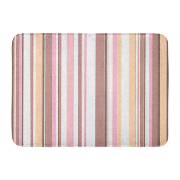 GODPOK Beige Apricots Pink Abstract Retro Striped Your Design Brown Shapes Green Birthday Rug Doormat Bath Mat 23.6x15.7 inch