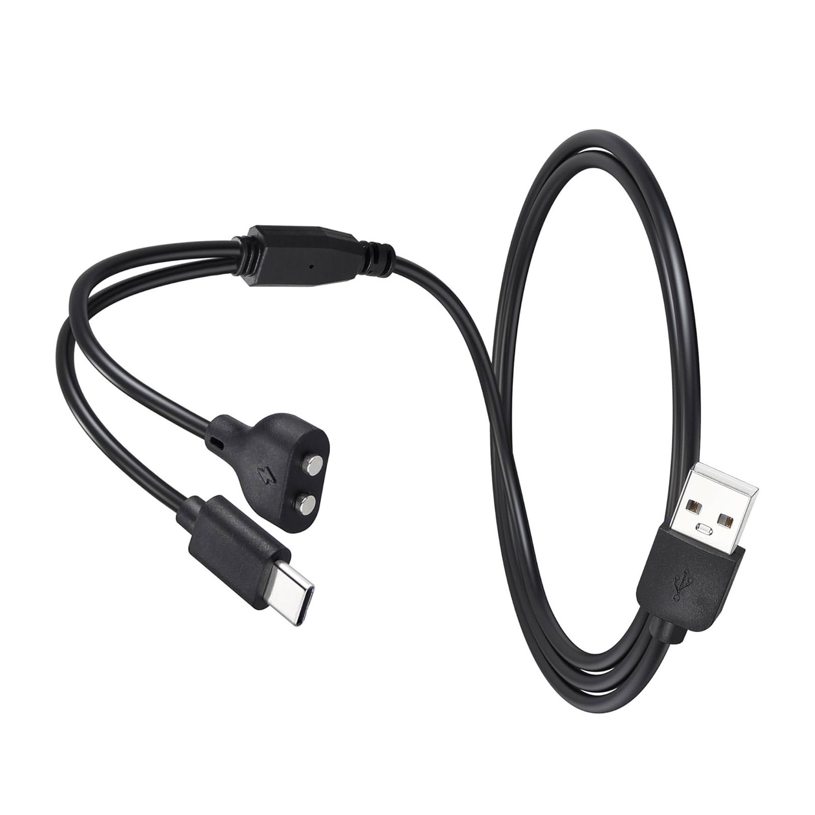 Pet Training Collar Charging Cord With USB to Type C Charging Connector 0.8meter Length for Dog Shock Collar