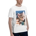 thumbnail image 2 of Bingfone Playful Cat Men'S Loose Fit Short-Sleeve Pocket T-Shirt, 2 of 7