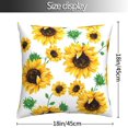 thumbnail image 4 of Yellow Sunflower Throw Pillow Case Square Sofa Cushion Cover Home Decorative Armchair Bedroom Livingroom Standard Pillowcase 18 X 18 Inch, 4 of 6