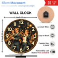 thumbnail image 3 of Vintage Jazz Band Clock Wall Art Decor 10-Inch Silent Wooden Wall Clock, Battery Operated (AA Batteries Not Included), Artistic Home Decor, 3 of 7