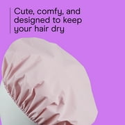 Conair Cover & Protect Shower Caps, Assorted Colors, 3 Pack