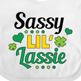thumbnail image 4 of Inktastic Saint Patrick's Day Sassy Lil' Lassie with Shamrocks Girls Baby Bib, 4 of 4
