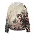 thumbnail image 4 of Gubotare Camo Hoodie Kids Cute Hoodies Maple Leaf Print Oversized Drop Shoulder Fleece Hooded Sweatshirt Pullover With Pocket (Beige, 2-3 Years), 4 of 7