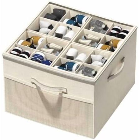 Shoe Organizer for Closet Foldable Shoe Storage Organizer Box Bin with Adjustable Dividers and Clear Cover Fits up to 16 Pairs