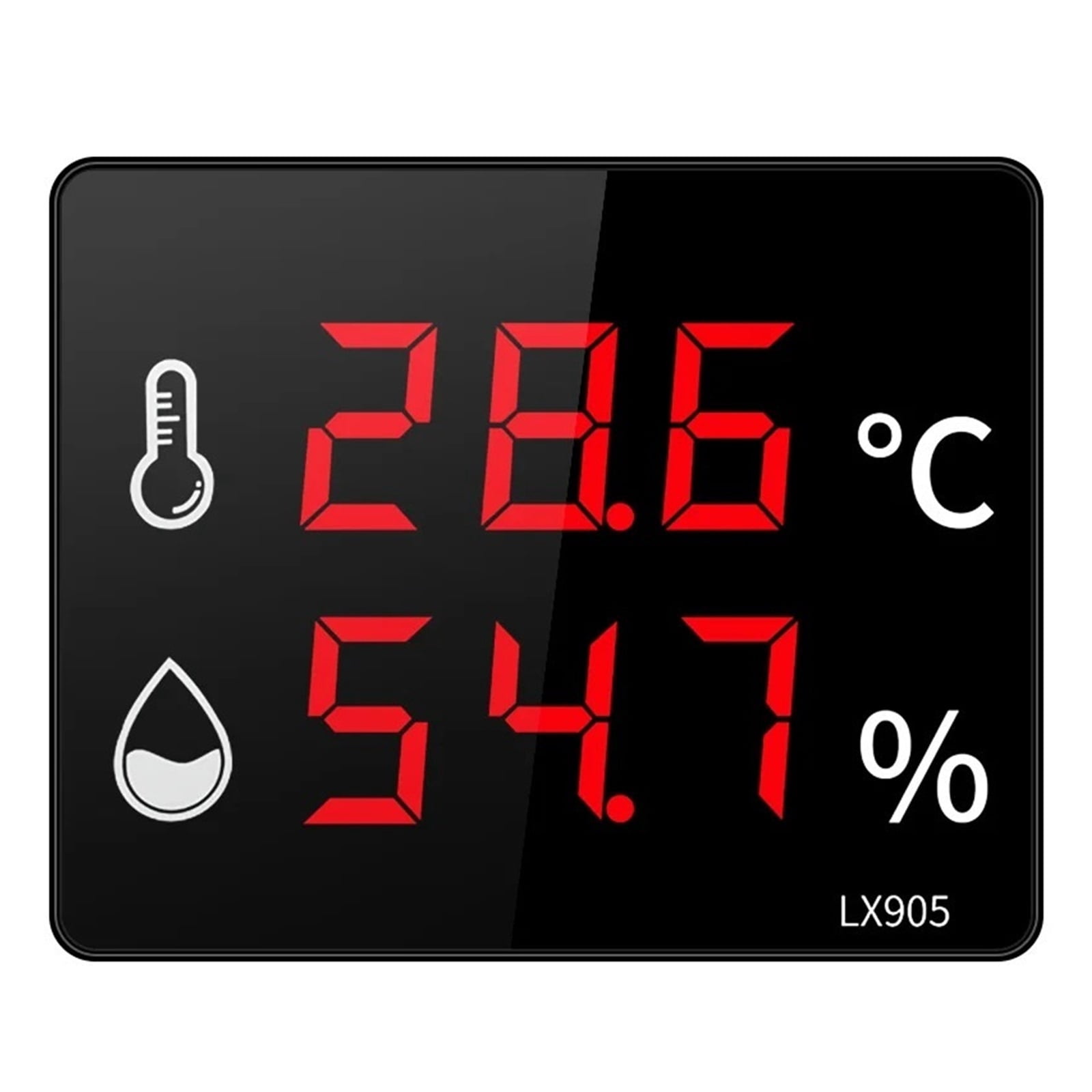 Digital Temperature and Humidity Instruments Thermometer Meter Outdoor Sauna Swimming Pool Uesd LED