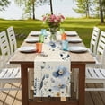 thumbnail image 4 of Table Runners 36 Inches Long Dress Scarves, Spring Blue Floral Farmhouse Kitchen Table Runner, Short Coffee Tablerunners, Vintage Garden Wildflowers Botanical 13x36 Inch, 4 of 9