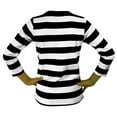 thumbnail image 3 of Black White Stripe Kids Long Sleeve Crew Neck Shirt, 5T, 1 piece, 3 of 7