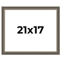 21x17 Frame Silver Real Wood Picture Frame Width 1.25 Inches | Interior Frame Depth 0.5 Inches |