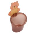thumbnail image 1 of Storage Bear Toothbrush Storage Cup Holder Wall Mounted Comb Storage Rack Bathroom Storage Box, 1 of 8