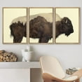 thumbnail image 2 of wall26 Framed Canvas Print Wall Art Set Double Exposure Buffalo with Mountains Animals Wilderness Realism Zen Scenic Colorful Multicolor for Living Room, Bedroom, Office - 24"x36"x3 NATURAL, 2 of 5