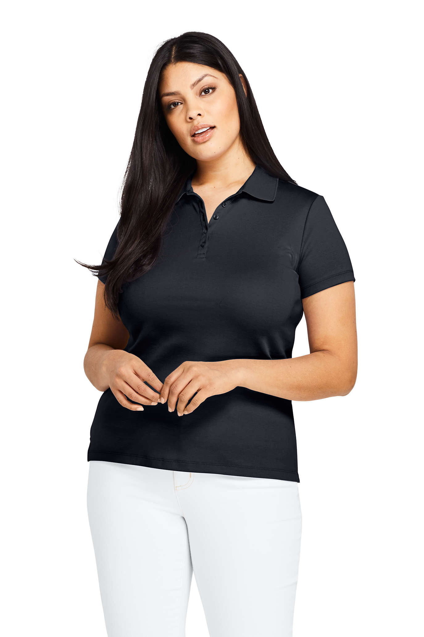 Lands' Women's Plus Polo Shirt - Walmart.com