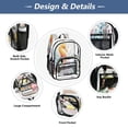 thumbnail image 5 of PVC Transparent Backpacks Clear Backpack for Travel and Outings Seahorse and Coral, 5 of 7