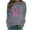 Breast cancer awareness shirts-Gray, variant on Homenesgenics Breast Cancer Awareness Shirts Plus Size for Women and Men Women's Casual Loose Print Raglan Long Sleeved Hoodie Round Neck Tops Sweatshirts Pink XXL