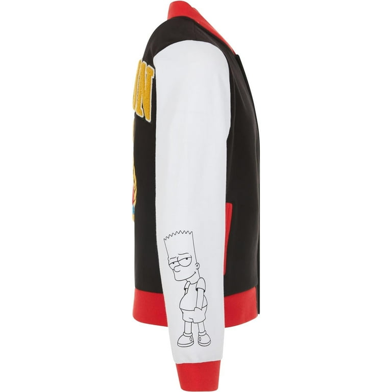 Boys' Bart Simpson Varsity Bomber Jacket - Little and Big Boys' Bart Simpson Varsity Bomber Jacket - Little and Big