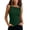 Green, variant on Women's Twist Strap Tank Top Slim Fit Ruched Sleeveless Cami Asymmetrical Trim Y2K Going Out Top for Summer​