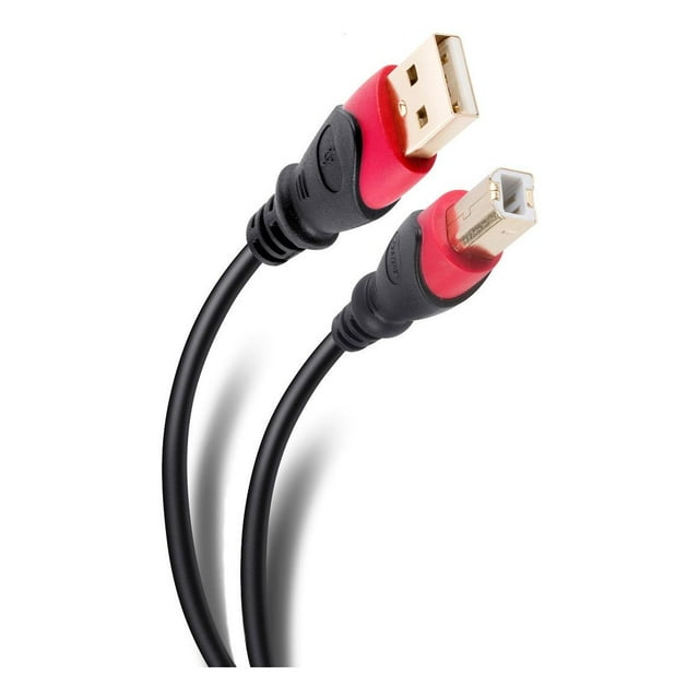 Cable USB a USB tipo B Steren 7.2 m reforzado con Conectores dorados USB-4905