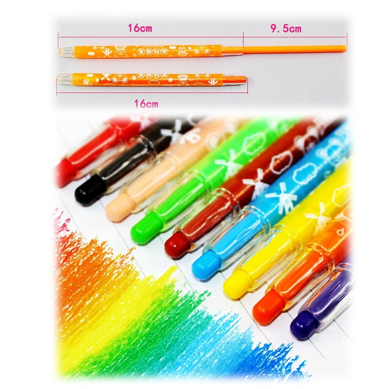 CNKOO Kids Gel Crayons 18 Colors Washable Non Toxic Crayons Easy to Hold  Silky Large Crayons for Toddlers Kids Children Art Coloring with Handy