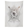 thumbnail image 3 of Ambesonne White Tablecloth Rectangular Table Cover, Mystic Third Eye, 60"x84", Beige, 3 of 4
