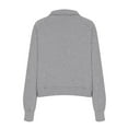 thumbnail image 5 of Qwertyu Womens Sweatshirts Half Zip Cropped Pullover Fleece Quarter Zipper Hoodies 2025 Fall Fashion Clothes Light Gray S, 5 of 5