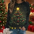 thumbnail image 2 of Tumotour Christmas Sweater for Women Christmas Print Hoodless Sweatshirt Crewneck Long Sleeve Pullover Sweatshirt Tunic Blouse, 2 of 6