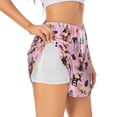 thumbnail image 3 of Lsque 2336109497 Printed Women's Running Shorts with Liner Pockets,Elastic Quick Dry Workout Athletic Gym Yoga Shorts,Womens High Waist Shorts-Small, 3 of 9