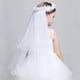 thumbnail image 4 of Wreaths Flower Lace Head Veil Elegant Floral Hair Styling Accessories for Artistic Photo Shooting, 4 of 5