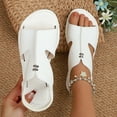 thumbnail image 6 of Mostsola Womens Flat Sandals Open Toe Slippers Lightweight Fashion Slingback Flats Beach Shoes, 6 of 7