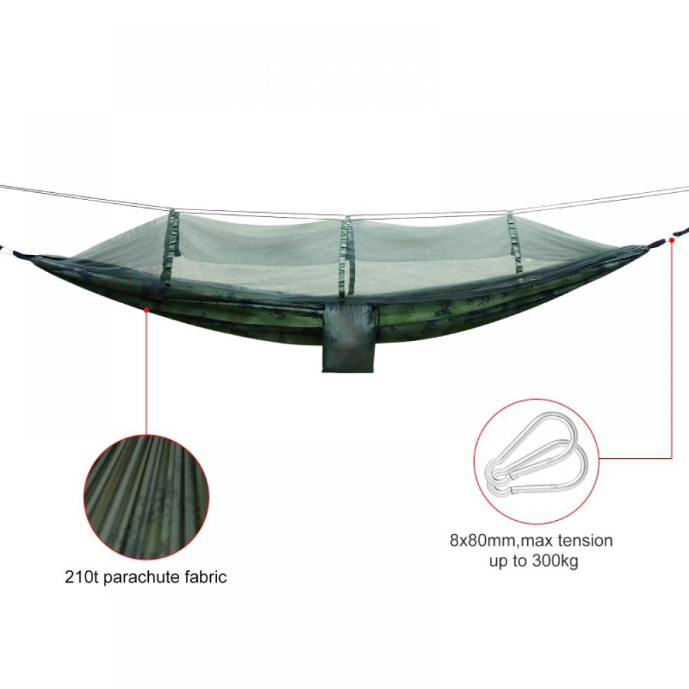 Backpacking Hiking WCBDUT UPGRADED Camping Hammock with Mosquito Net 2 Person Swing Sleeping Hammock Bed for Outdoor Indoor Garden Ultra-Light Portable Double Parachute Hammocks 