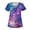 01-Light Purple, variant on Women's Printed Scrub Top, Starry Sky Stretch V-neck Working Uniform, Comfort Fit Nurse Uniform Scrubs with Pockets