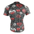 thumbnail image 4 of joogoo Hearts Roses Flower Men's Cycling Jerseys Mountain Bike Short Sleeve Tops M, 4 of 7