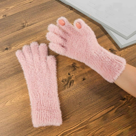 Cxenplz Womens Gloves for Cold Weather Knit Warm Touchscreen Trendy Winter Gloves