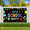 thumbnail image 6 of Colorful End of School Party Banner with School Supplies Elements Party Decorations Backdrop for Classroom Celebrations Photo Props Graduation Events, 6 of 7
