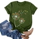 thumbnail image 5 of ICHUANYI Clearance Women Casual Letter Printing Short Sleeves Loose T-Shirt Blouse Tops(Green, L) ICHUANYI WER2023080901098, 5 of 6