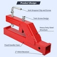 thumbnail image 2 of 2" Clamp on Trailer Hitch Receiver for Tractor Bucket Ball Mount Adapter Compatible with Deere, 2 of 9