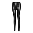 thumbnail image 6 of Stretch Pants for Women New Womens V-Waist Pants Shiny Bright Leather Leggings Pants Stretch Gym Workout Running Tights Pants Womens Pants Trendy Clothes Black-a, 6 of 9